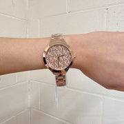  Shop Authentic Michael Kors Slim Runway Rose Gold Dial Rose Gold Steel Strap Watch for Women - MK4658 - Luxxuri
