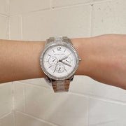  Shop Authentic Michael Kors Tibby Chronograph Silver Dial Silver Steel Strap Watch For Women - MK7294 - Luxxuri