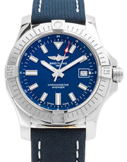  Shop Authentic Breitling Avenger Automatic 43 Blue Dial Blue Nylon Strap Watch for Men - A17318101C1X1 - Luxxuri