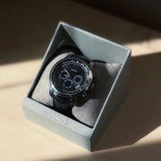 Shop Authentic Guess Horizon Chronograph Quartz Black Dial Blue Leather Strap Watch For Men - W0380G3 - Luxxuri