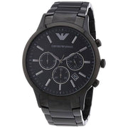  Shop Authentic Emporio Armani Classic Chronograph Black Dial Black Stainless Steel Strap Watch For Men - AR2453 - Luxxuri