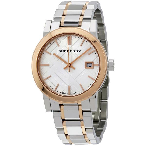  Shop Authentic Burberry The City White Dial Two Tone Steel Strap Watch for Women - BU9105 - Luxxuri