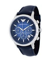  Shop Authentic Emporio Armani Classic Chronograph Blue Dial Blue Leather Strap Watch For Men - AR2473 - Luxxuri