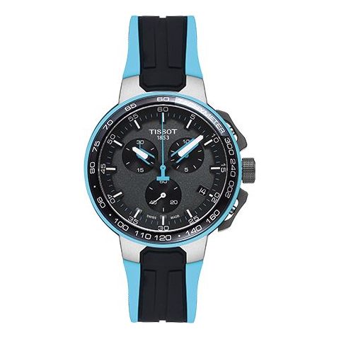  Shop Authentic Tissot T Race Cycling Chronograph Black Dial Two Tone Rubber Strap Watch For Men - T111.417.37.441.05 - Luxxuri