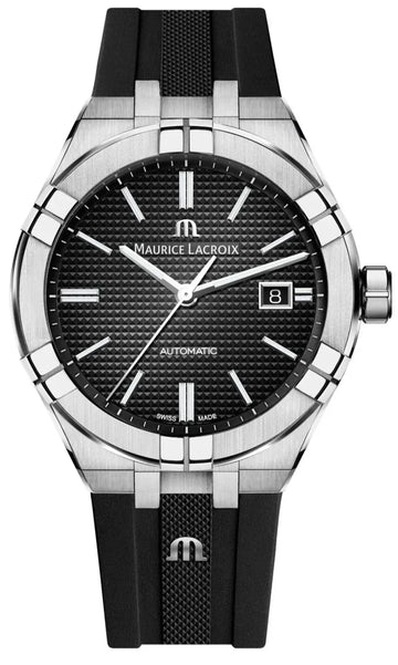  Shop Authentic Maurice Lacroix Aikon Automatic Black Dial Black Rubber Strap Watch For Men - AI6008-SS000-330-2 - Luxxuri