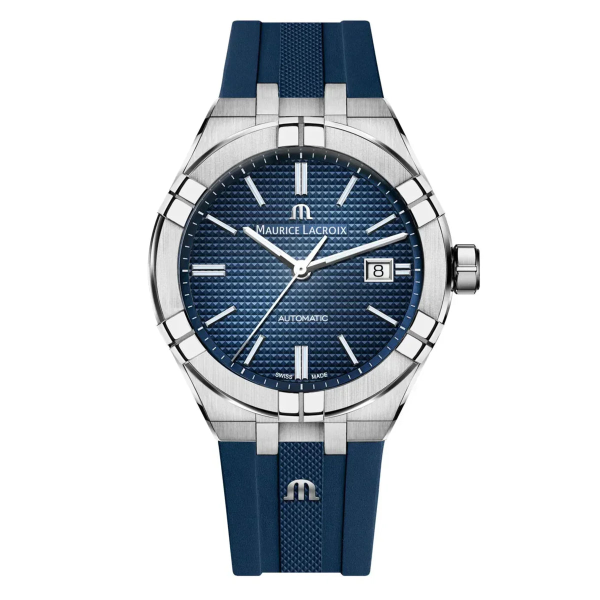  Shop Authentic Maurice Lacroix Aikon Automatic Date Blue Dial Blue Silicone Strap Watch For Men - AI6008-SS000-430-4 - Luxxuri