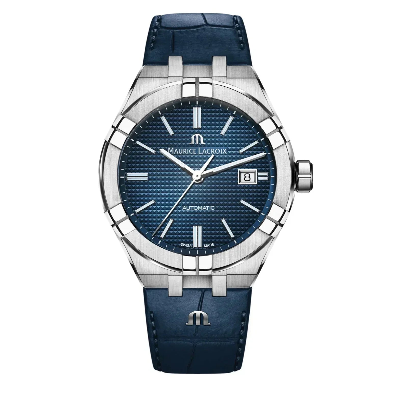  Shop Authentic Maurice Lacroix Aikon Automatic Blue Dial Blue Leather Strap Watch For Men - AI6008-ss001-430-1 - Luxxuri