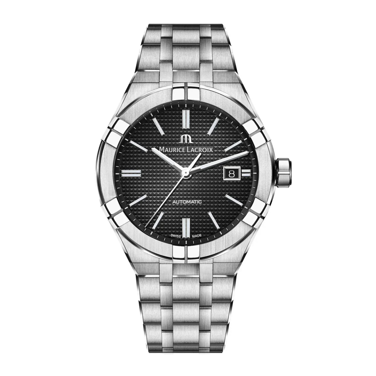  Shop Authentic Maurice Lacroix Aikon Automatic Black Dial Silver Steel Strap Watch For Men - AI6008-SS002-330-1 - Luxxuri