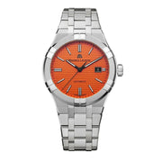  Shop Authentic Maurice Lacroix Aikon Limited Edition Automatic Date Orange Dial Silver Steel Strap Watch For Men - AI6008-SS00F-530-1 - Luxxuri