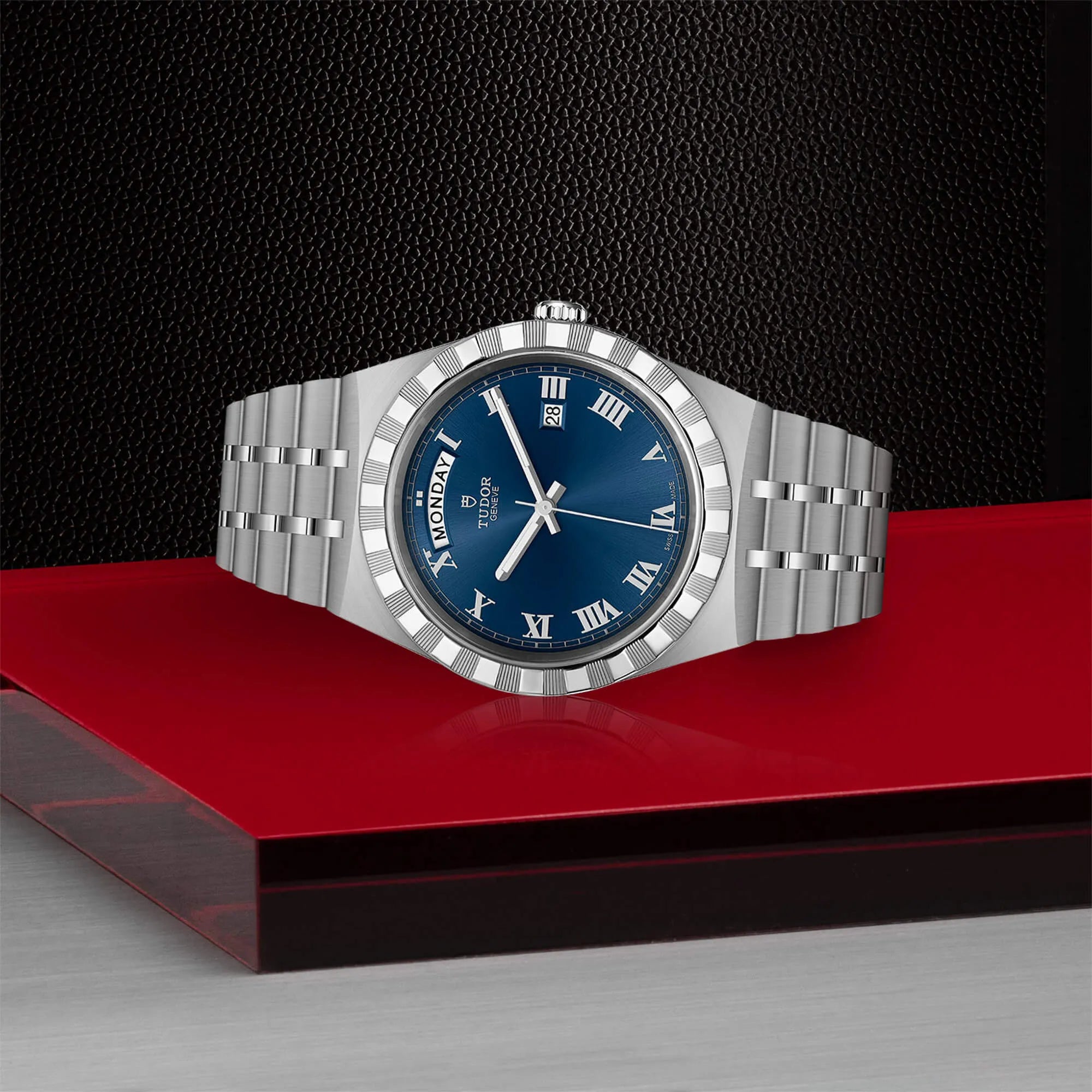  Shop Authentic Tudor Royal Automatic Blue Dial Silver Steel Strap Watch for Men - M28600-0005 - Luxxuri