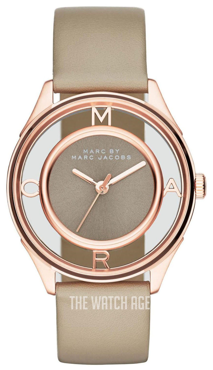  Shop Authentic Marc Jacobs Tether Grey Dial Grey Leather Strap Watch for Women - MBM1375 - Luxxuri