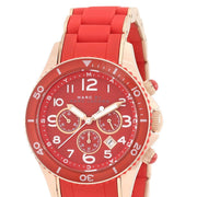  Shop Authentic Marc Jacobs Rock Chronograph Red Dial Red Silicone Strap Watch for Women - MBM2577 - Luxxuri