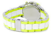  Shop Authentic Marc Jacobs Rock Chronograph White Dial White & Green Silicone Strap Watch for Women - MBM2592 - Luxxuri