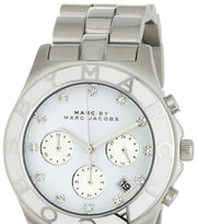  Shop Authentic Marc Jacobs Blade Chronograph White Dial Silver Steel Strap Watch for Women - MBM3080 - Luxxuri