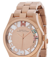  Shop Authentic Marc Jacobs Henry Skeleton Rose Gold Dial Rose Gold Steel Strap Watch for Women - MBM3264 - Luxxuri