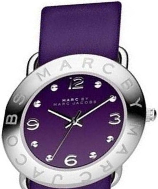  Shop Authentic Marc Jacobs Marc Purple Dial Purple Leather Strap Watch for Women - MBM8530 - Luxxuri