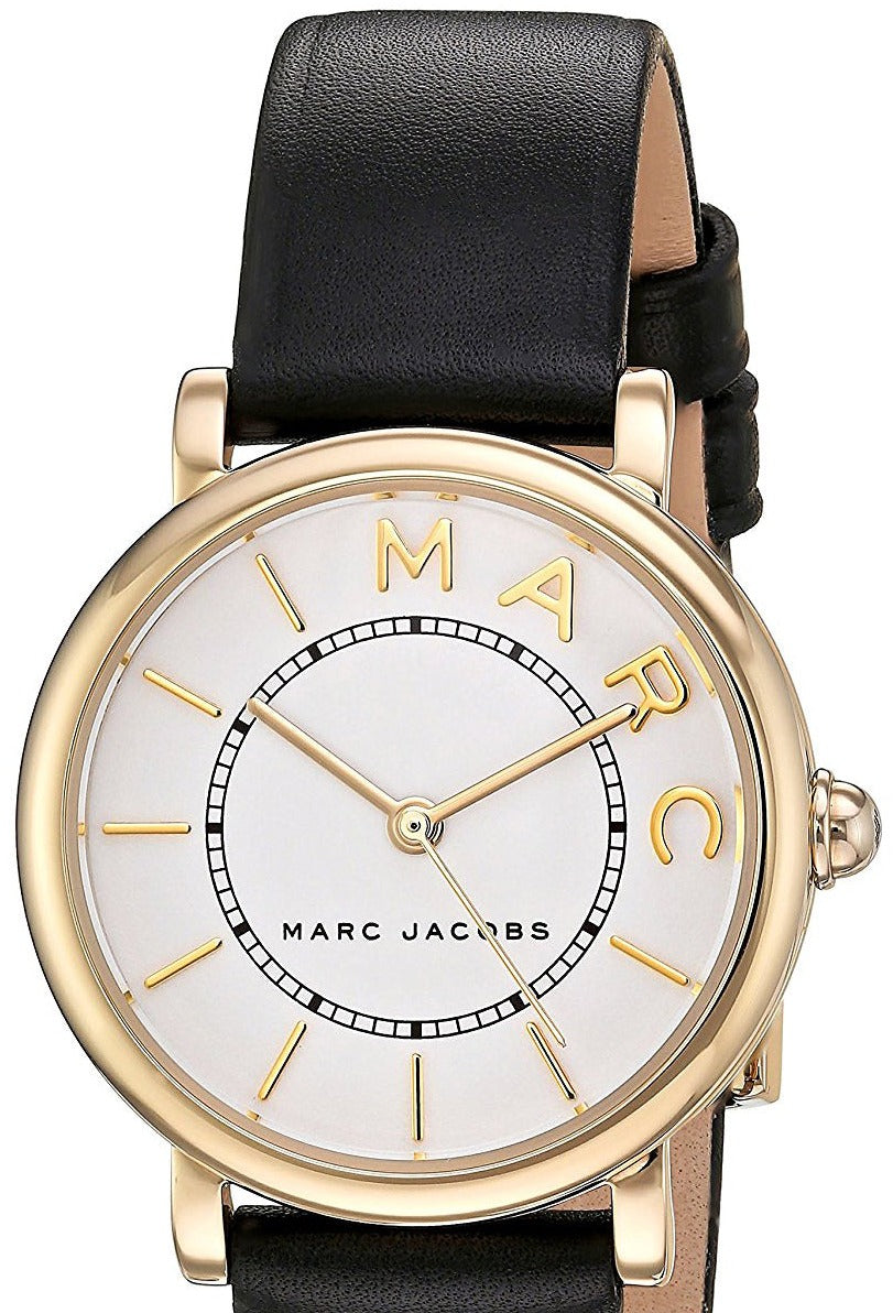  Shop Authentic Marc Jacobs Roxy White Dial Black Leather Strap Watch for Women - MJ1537 - Luxxuri