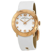  Shop Authentic Marc Jacobs Amy White Dial White Leather Strap Watch for Women - MBM1180 - Luxxuri