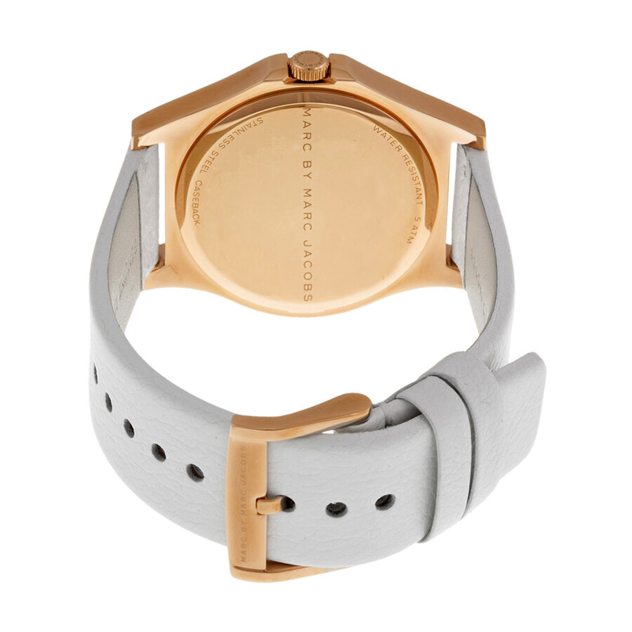  Shop Authentic Marc Jacobs Baby Dave White Dial White Leather Strap Watch for Women - MBM1260 - Luxxuri