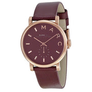  Shop Authentic Marc Jacobs Baker Maroon Dial Maroon Leather Strap Watch for Women - MBM1267 - Luxxuri