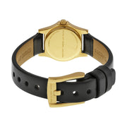  Shop Authentic Marc Jacobs Henry Dinky Black Dial Black Leather Strap Watch for Women - MBM1240 - Luxxuri