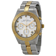  Shop Authentic Marc Jacobs Blade Chronograph Silver Dial Two Tone Steel Strap Watch for Women - MBM3177 - Luxxuri