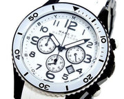  Shop Authentic Marc Jacobs Rock Chronograph White Dial White Silicone Strap Watch for Women - MBM2574 - Luxxuri