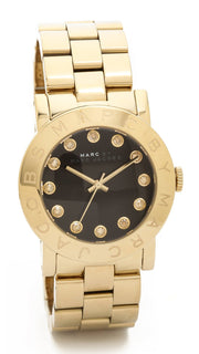  Shop Authentic Marc Jacobs Amy Black Dial Gold Steel Strap Watch for Women - MBM3336 - Luxxuri
