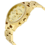  Shop Authentic Marc Jacobs Henry Chronograph Gold Dial Gold Steel Strap Watch for Women - MBM3105 - Luxxuri