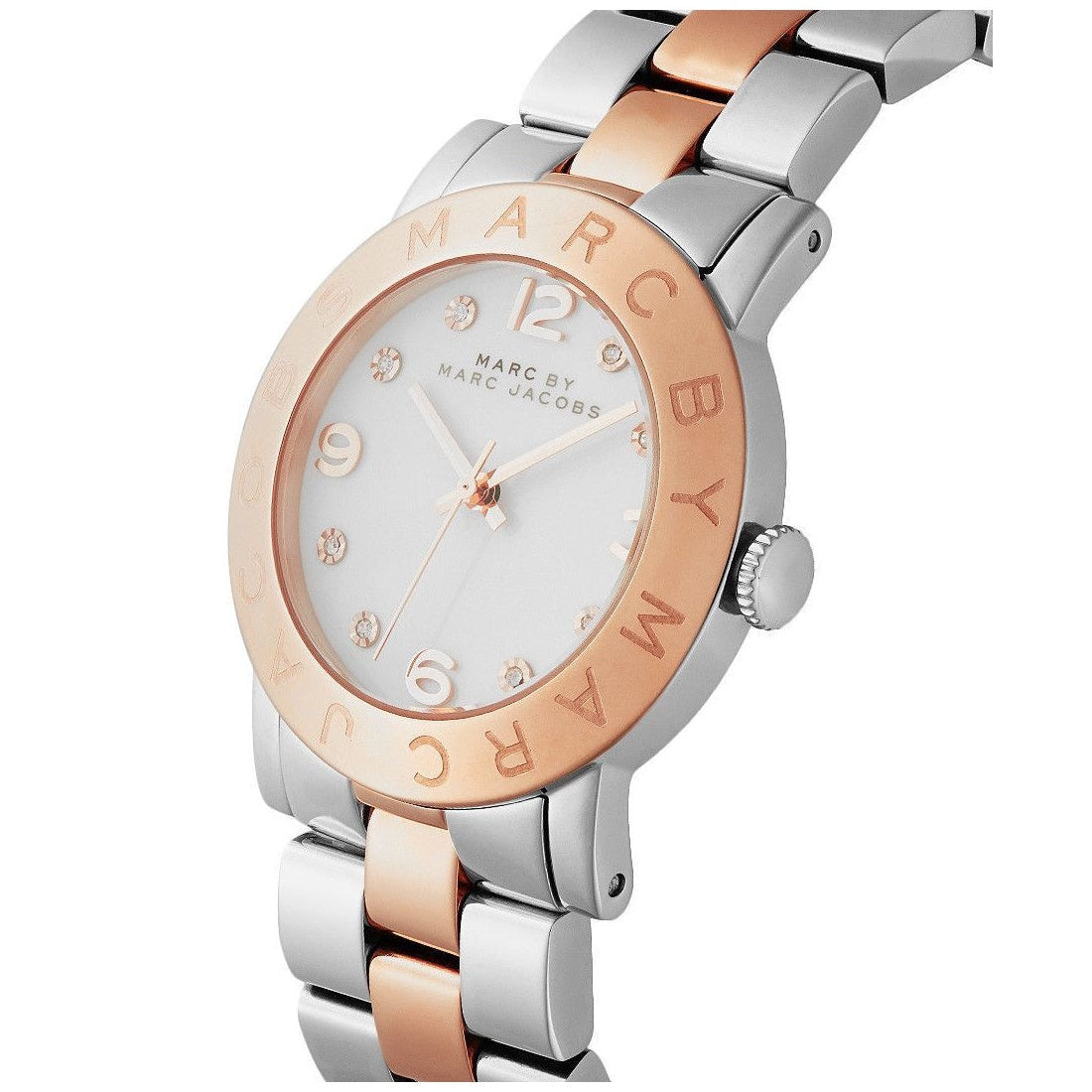  Shop Authentic Marc Jacobs Amy Silver Dial Two Tone Steel Strap Watch for Women - MBM3194 - Luxxuri