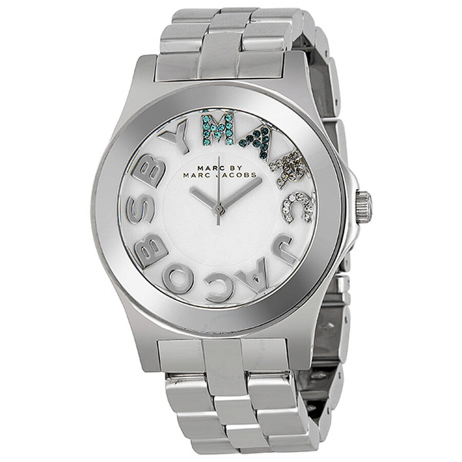  Shop Authentic Marc Jacobs Rivera White Dial Silver Steel Strap Watch for Women - MBM3136 - Luxxuri