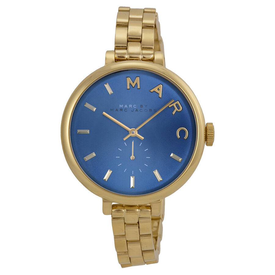  Shop Authentic Marc Jacobs Sally Blue Dial Gold Steel Strap Watch for Women - MBM3366 - Luxxuri