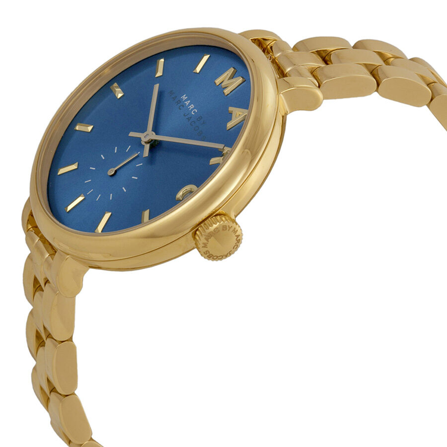  Shop Authentic Marc Jacobs Sally Blue Dial Gold Steel Strap Watch for Women - MBM3366 - Luxxuri