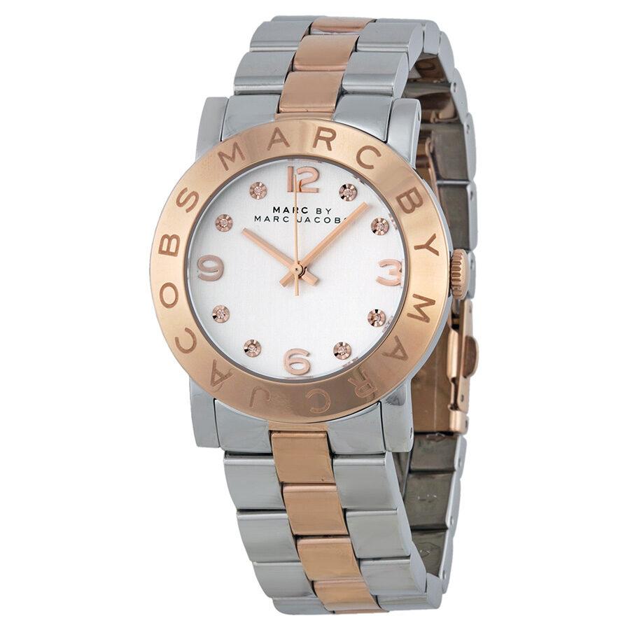  Shop Authentic Marc Jacobs Amy Silver Dial Two Tone Steel Strap Watch for Women - MBM3194 - Luxxuri