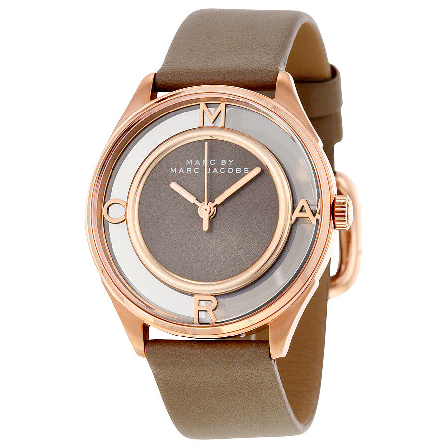  Shop Authentic Marc Jacobs Tether Grey Dial Grey Leather Strap Watch for Women - MBM1375 - Luxxuri