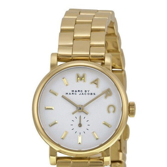  Shop Authentic Marc Jacobs Baker White Dial Gold Steel Strap Watch for Women - MBM3247 - Luxxuri