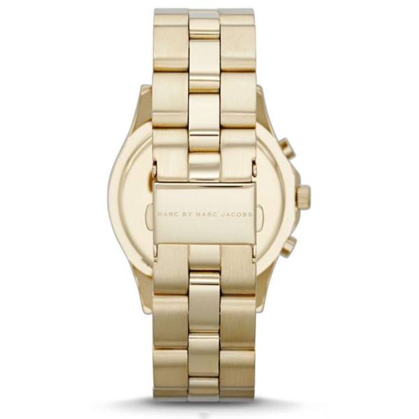  Shop Authentic Marc Jacobs Blade Chronograph Black Dial Gold Steel Strap Watch for Women - MBM3309 - Luxxuri
