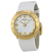  Shop Authentic Marc Jacobs Amy White Dial White Leather Strap Watch for Women - MBM1150 - Luxxuri