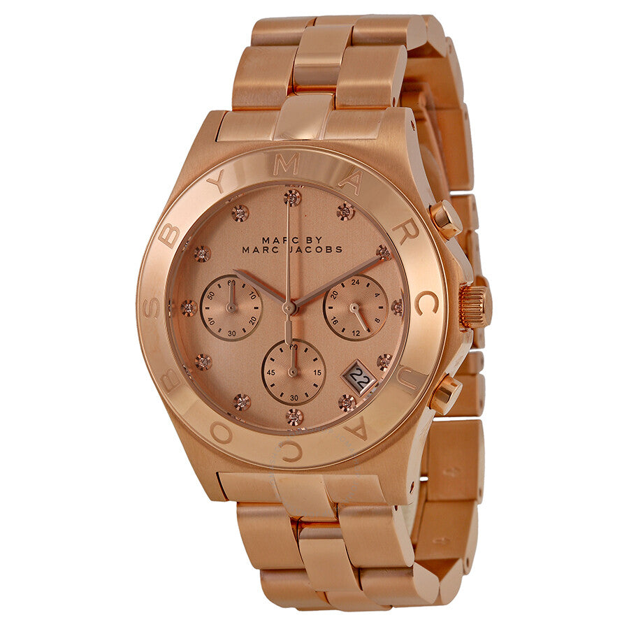  Shop Authentic Marc Jacobs Blade Chronograph Rose Gold Dial Rose Gold Steel Strap Watch for Women - MBM3102 - Luxxuri
