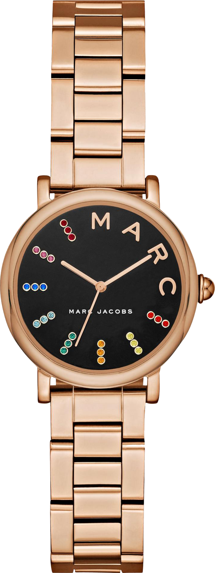 Shop Authentic Marc Jacobs Roxy Black Dial Rose Gold Steel Strap Watch for Women - MJ3569 - Luxxuri