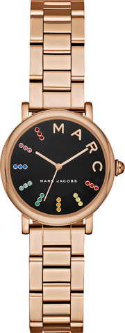  Shop Authentic Marc Jacobs Roxy Black Dial Rose Gold Steel Strap Watch for Women - MJ3569 - Luxxuri