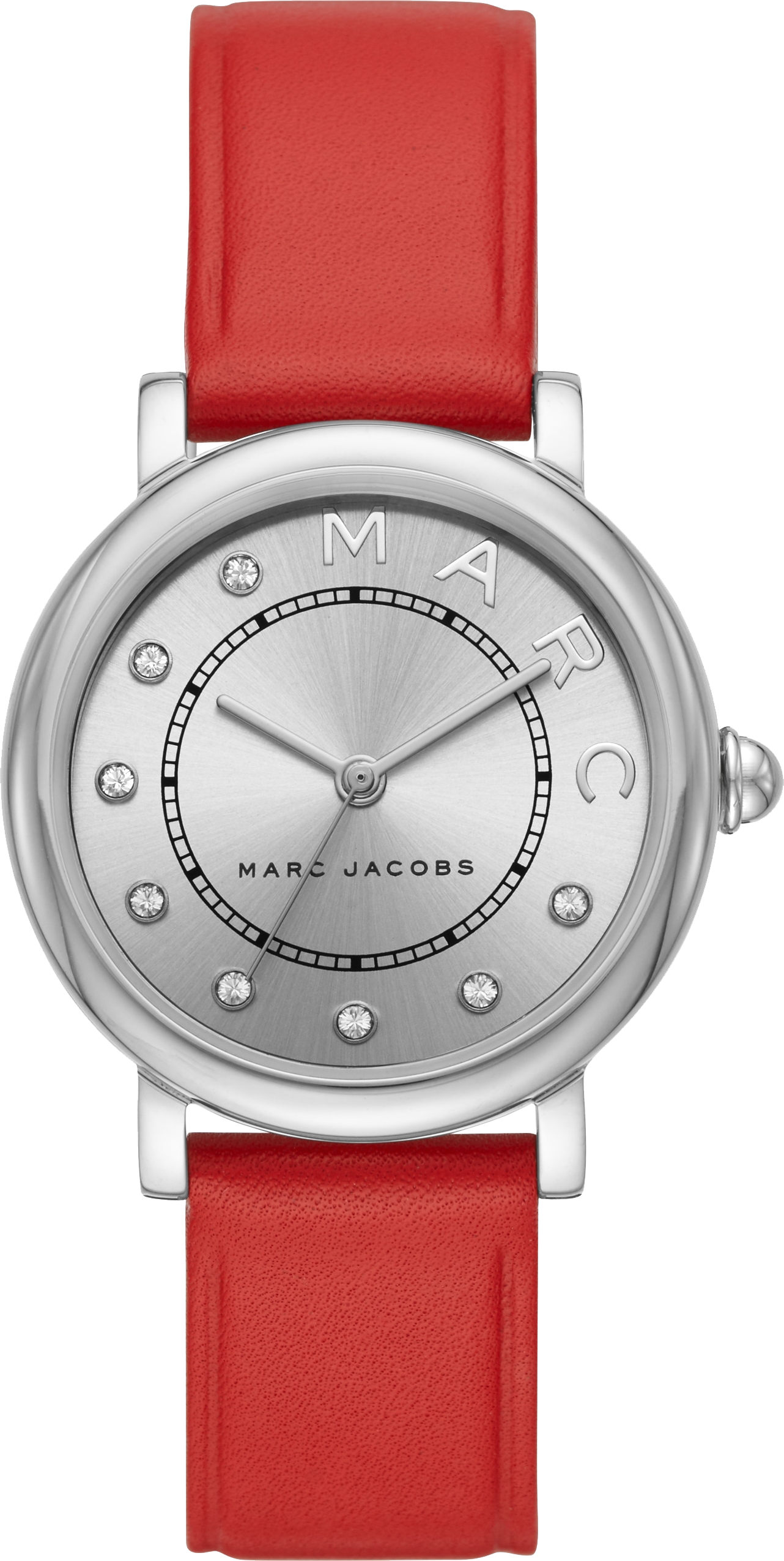  Shop Authentic Marc Jacobs Roxy Silver Dial Red Leather Strap Watch for Women - MJ1632 - Luxxuri
