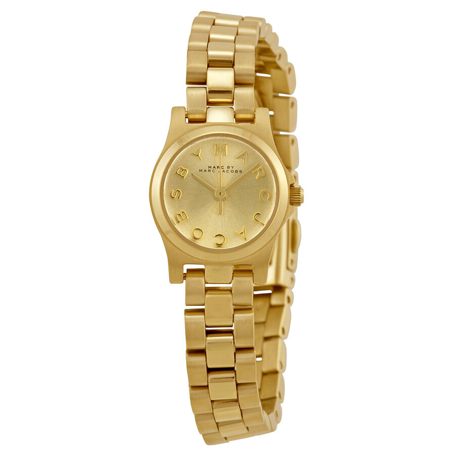  Shop Authentic Marc Jacobs Henry Dinky Gold Dial Gold Steel Strap Watch for Women - MBM3199 - Luxxuri