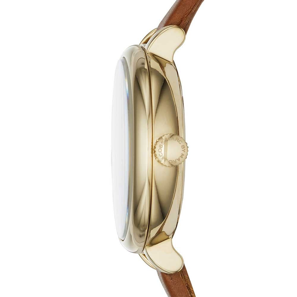  Shop Authentic Marc Jacobs Sally White Dial Brown Leather Strap Watch for Women - MBM1351 - Luxxuri