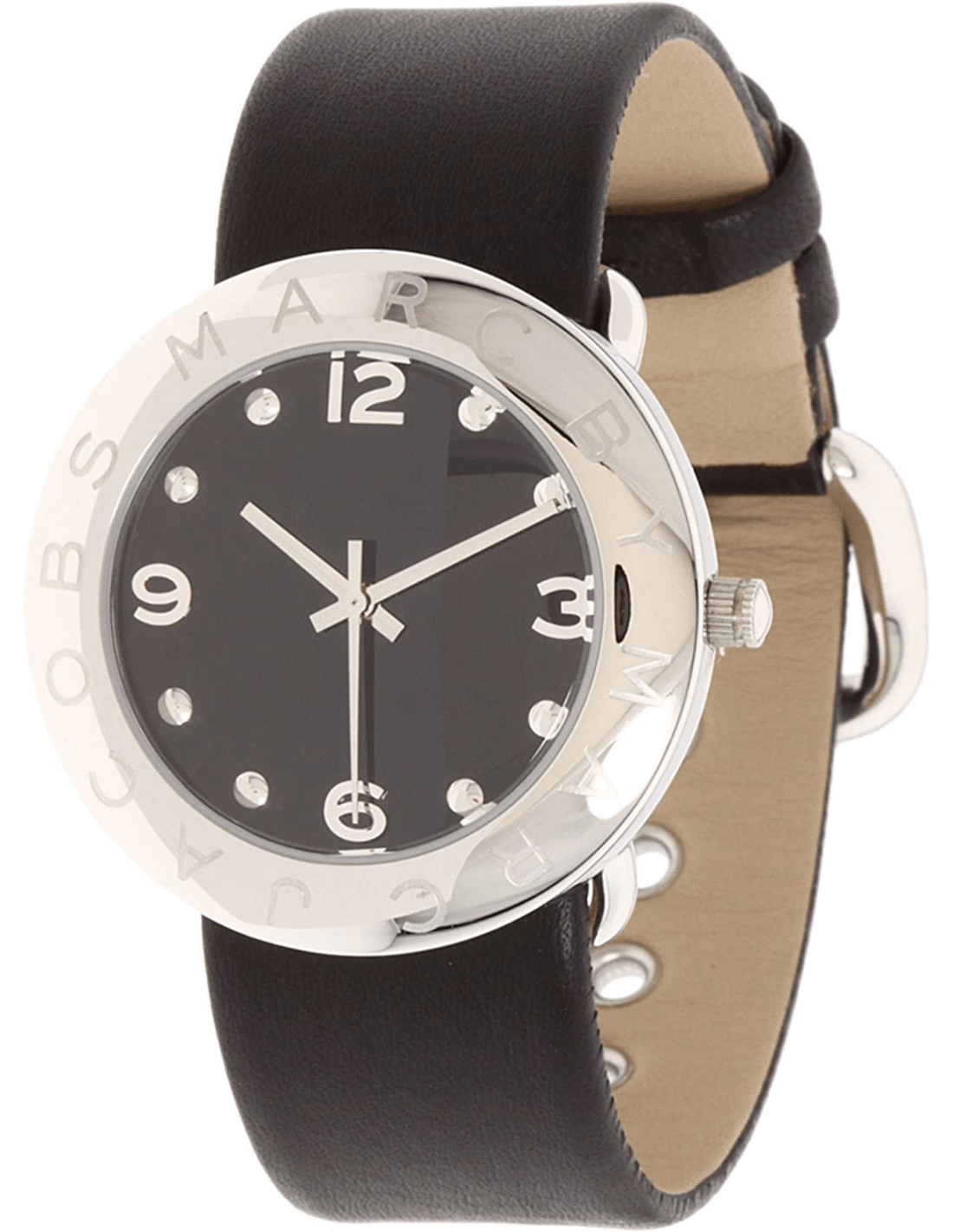  Shop Authentic Marc Jacobs Amy Black Dial Black Leather Strap Watch for Women - MBM1140 - Luxxuri