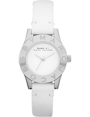  Shop Authentic Marc Jacobs Mini Blade White Dial White Leather Strap Watch for Women - MBM1206 - Luxxuri