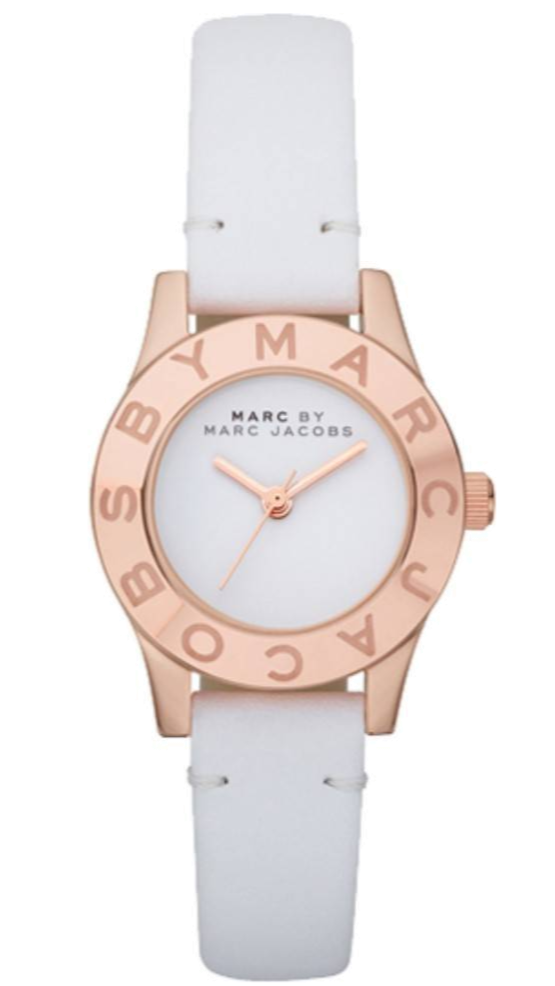  Shop Authentic Marc Jacobs Mini Blade White Dial White Leather Strap Watch for Women - MBM1207 - Luxxuri