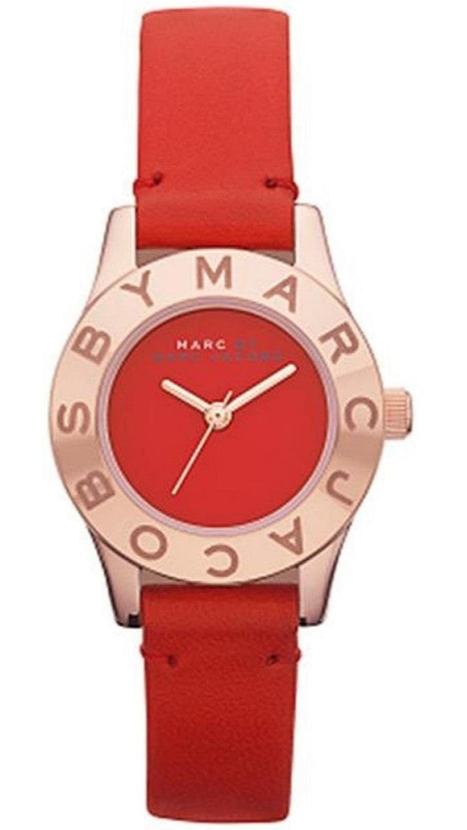  Shop Authentic Marc Jacobs Blade Red Dial Red Leather Strap Watch for Women - MBM1210 - Luxxuri