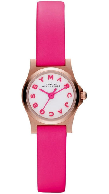  Shop Authentic Marc Jacobs Henry White Dial Pink Leather Strap Watch for Women - MBM1237 - Luxxuri