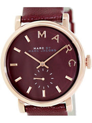  Shop Authentic Marc Jacobs Baker Maroon Dial Maroon Leather Strap Watch for Women - MBM1267 - Luxxuri